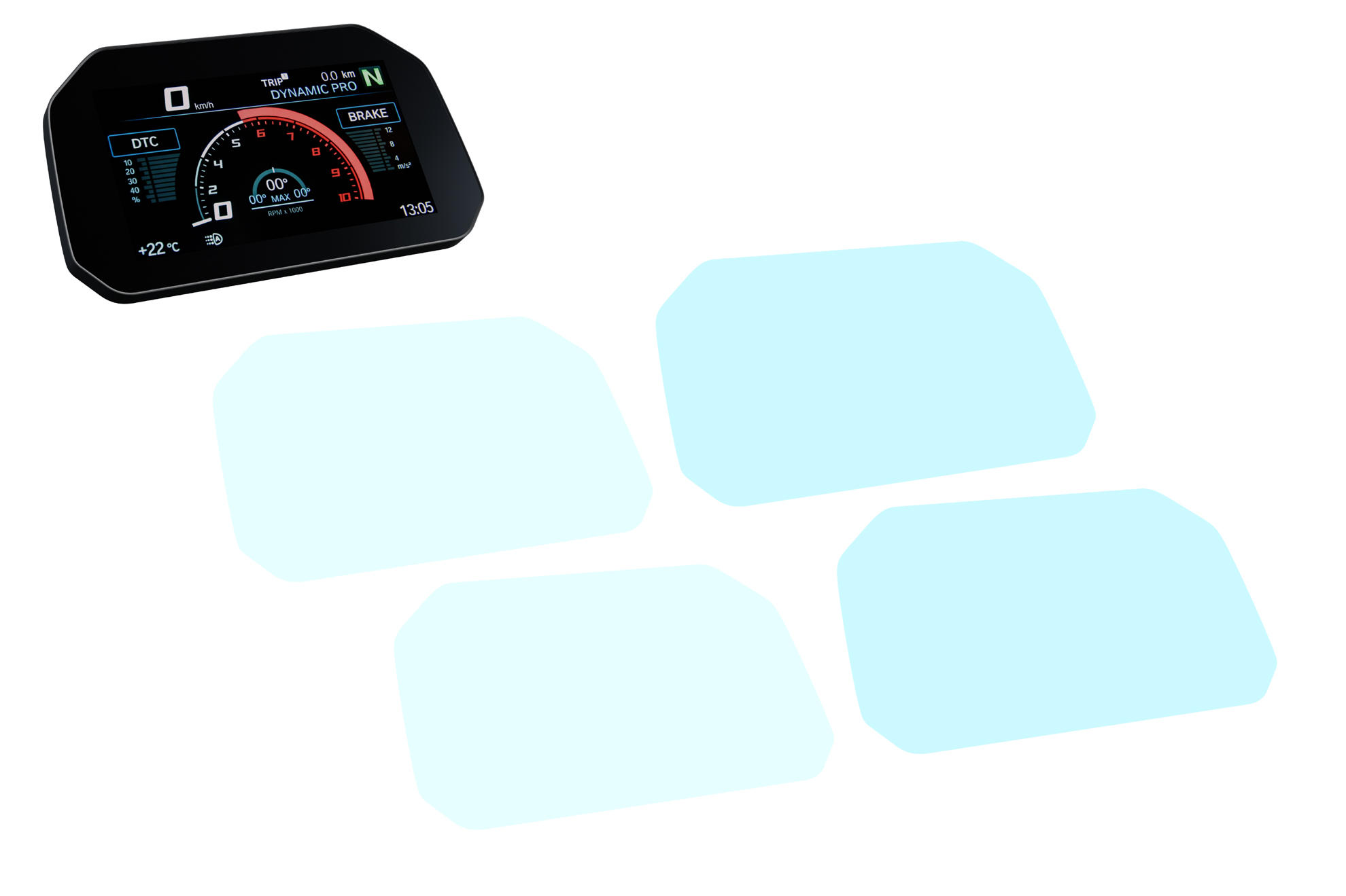 CNC Racing Dashboard Screen Protector Kit for the BMW S1000RR/M1000RR (2020+) / S1000R / M1000R (2021+), R 1250 /1200 GS (2018+), F 750 /850 GS (2018+), F 900 (2020+), S1000XR (2020+) CNC Racing Dashboard Screen Protector Kit for the BMW S1000RR/M1000RR (2020+) / S1000R / M1000R (2021+), R 1250 /1200 GS (2018+), F 750 /850 GS (2018+), F 900 (2020+), S1000XR (2020+)